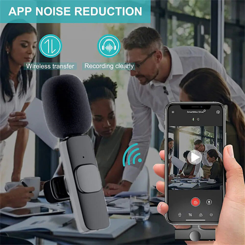 2.4GHz Wireless Lavalier Microphone (Plug & Play) – Clip‑On Mini Mic for iPhone or USB‑C Android