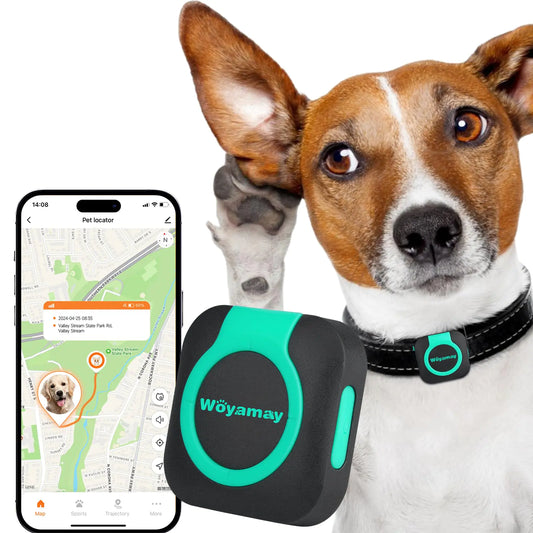 Woyamay 4G GPS Pet Tracker (Virtual Fence + Health Monitor, Tuya App)