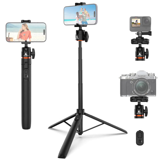 Ailight 60" Phone Tripod + Selfie Stick (Remote)